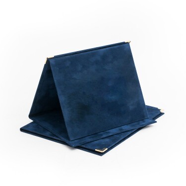 Mapă pentru plachetă din pluș, albastru