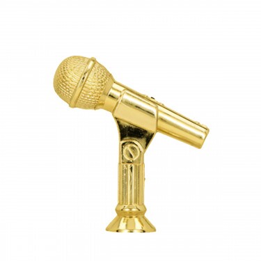 Microfon figură aurie