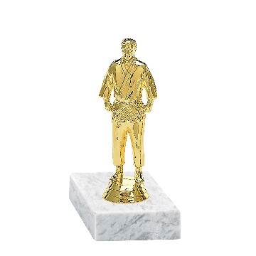 Jongler (masculin) figurină de aur cu bază