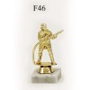 Vânător figurină de aur cu bază